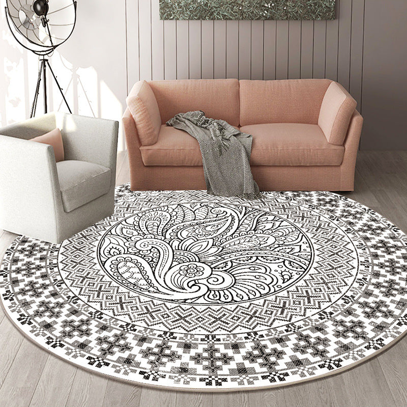 Homorahub Round Stylish Living Room Rug