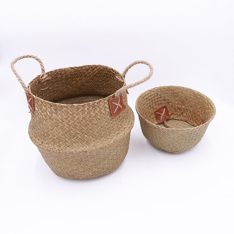 Homorahub Nordic Style Hand woven Seagrass Basket