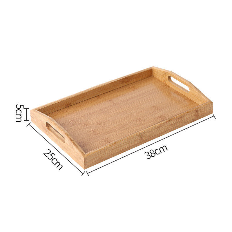 Homorahub Wooden Pastry Bread Plate Breakfast Fruit Wooden Plate