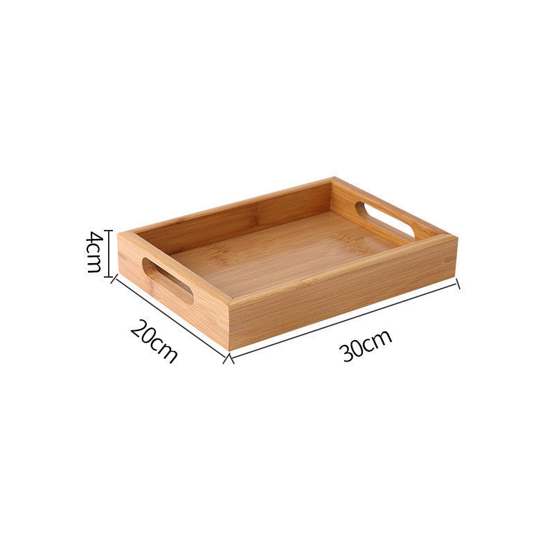 Homorahub Wooden Pastry Bread Plate Breakfast Fruit Wooden Plate
