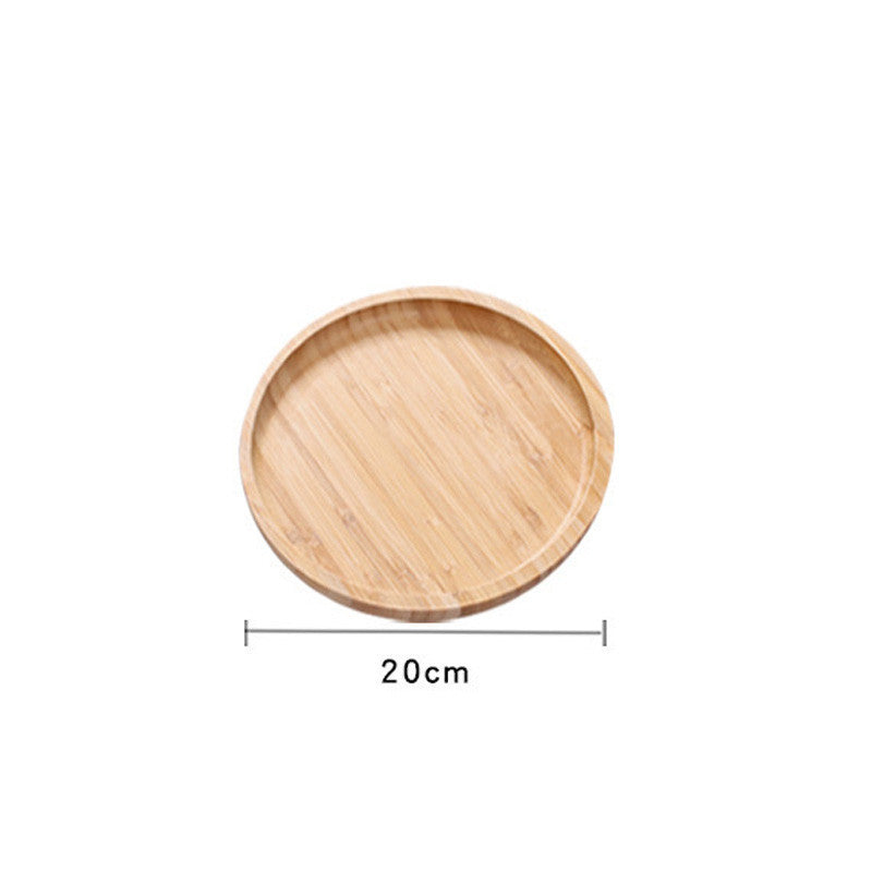 Homorahub Wooden Pastry Bread Plate Breakfast Fruit Wooden Plate