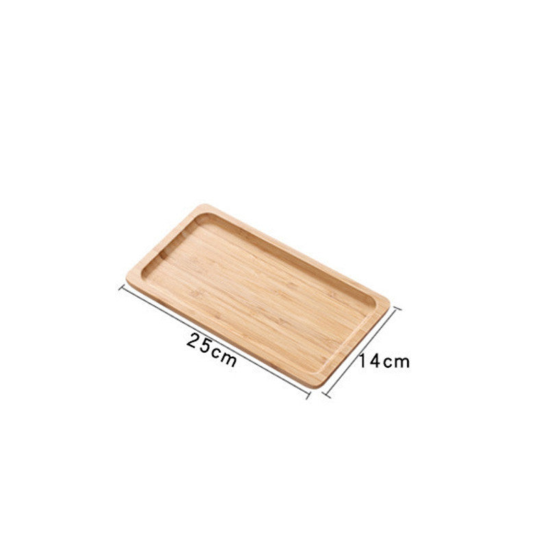 Homorahub Wooden Pastry Bread Plate Breakfast Fruit Wooden Plate