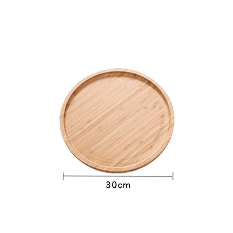 Homorahub Wooden Pastry Bread Plate Breakfast Fruit Wooden Plate