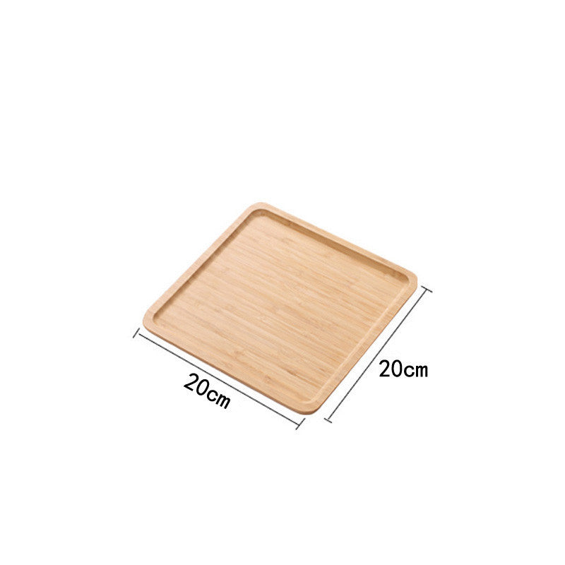 Homorahub Wooden Pastry Bread Plate Breakfast Fruit Wooden Plate