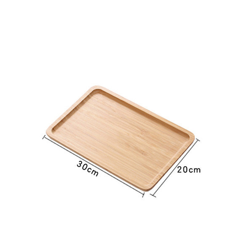 Homorahub Wooden Pastry Bread Plate Breakfast Fruit Wooden Plate