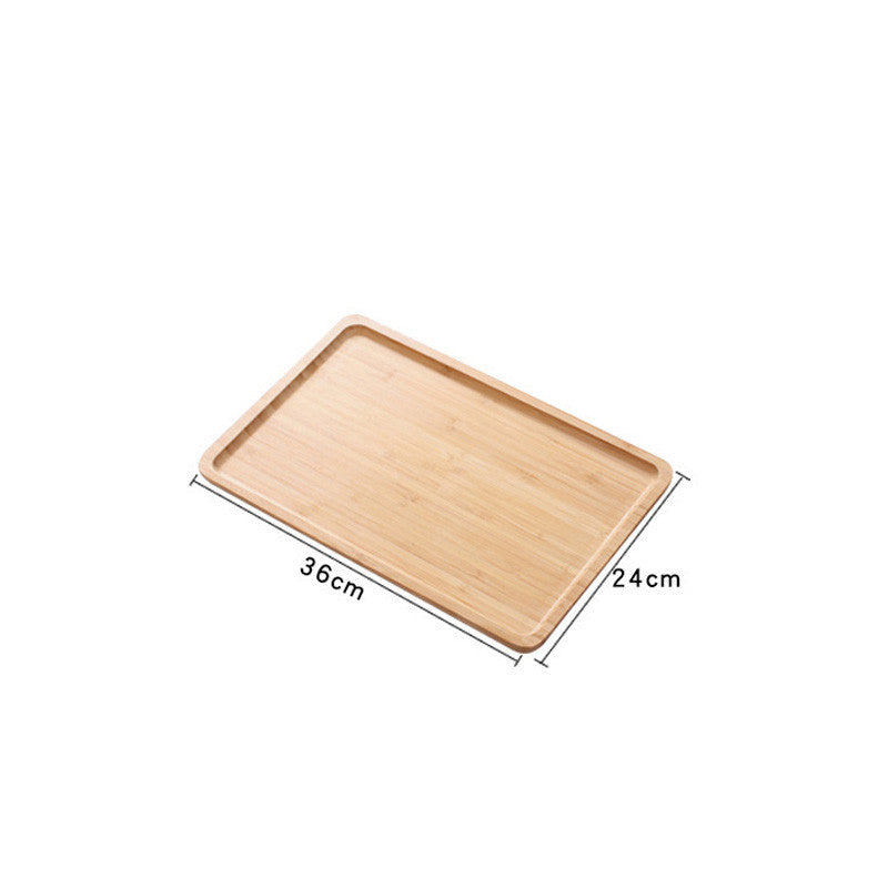 Homorahub Wooden Pastry Bread Plate Breakfast Fruit Wooden Plate