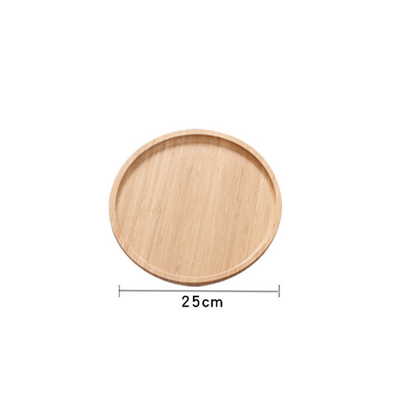 Homorahub Wooden Pastry Bread Plate Breakfast Fruit Wooden Plate