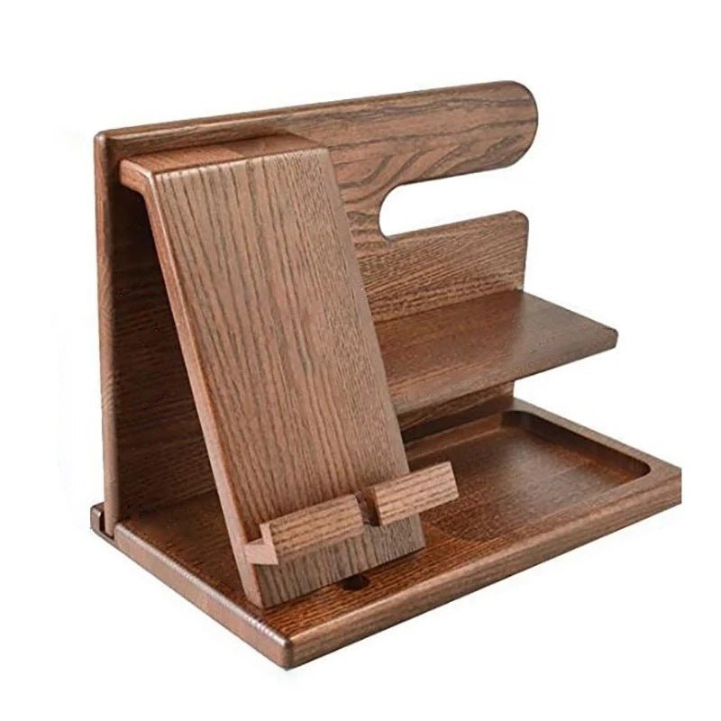 Homorahub Wooden Desk Organizer with Phone Dock Support