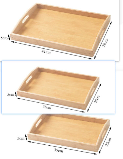 Homorahub Wooden Pastry Bread Plate Breakfast Fruit Wooden Plate