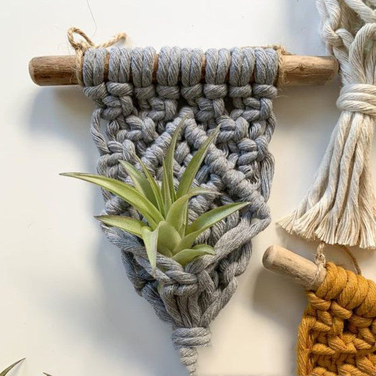 Homorahub Home Decor Mini Macrame Plant Hangers For Air Plant