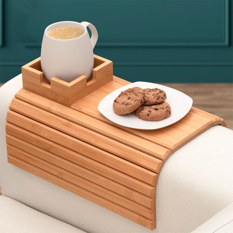 Homorahub Bamboo Couch Cup Holder