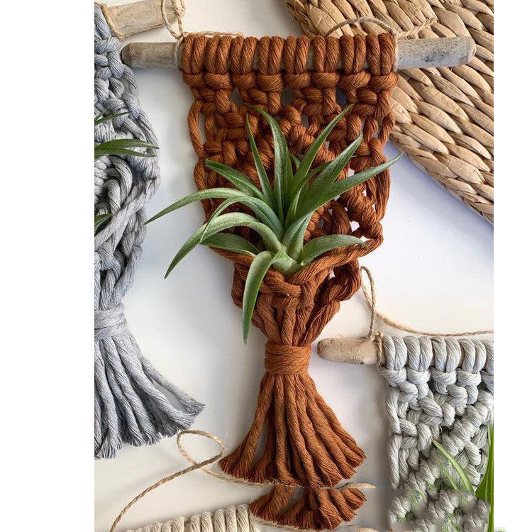 Homorahub Home Decor Mini Macrame Plant Hangers For Air Plant