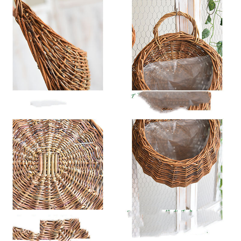 Homorahub Woven Spider Plant Wall Hanging Basket