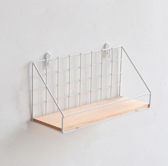 Homorahub Creative Wall Shelf Storage Basket Free Perforated Hanger