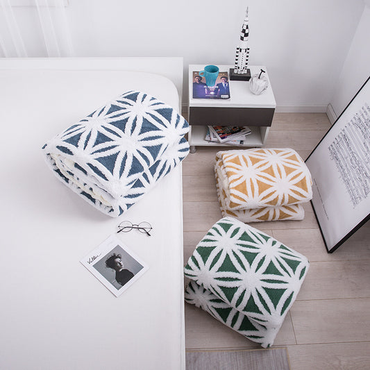 Homorahub Double Layer Thickened Jacquard Cashmere Blanket