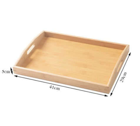 Homorahub Wooden Pastry Bread Plate Breakfast Fruit Wooden Plate