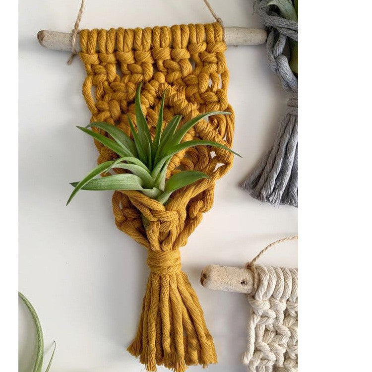 Homorahub Home Decor Mini Macrame Plant Hangers For Air Plant