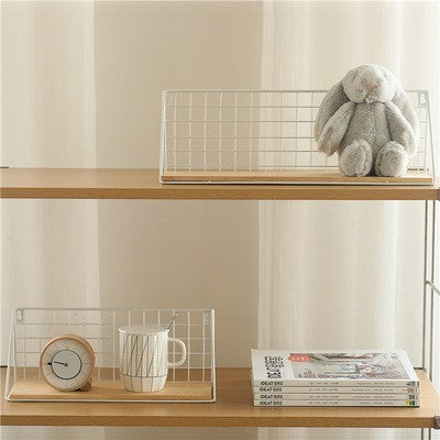 Homorahub Creative Wall Shelf Storage Basket Free Perforated Hanger