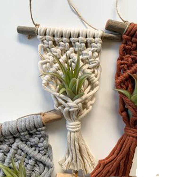 Homorahub Home Decor Mini Macrame Plant Hangers For Air Plant