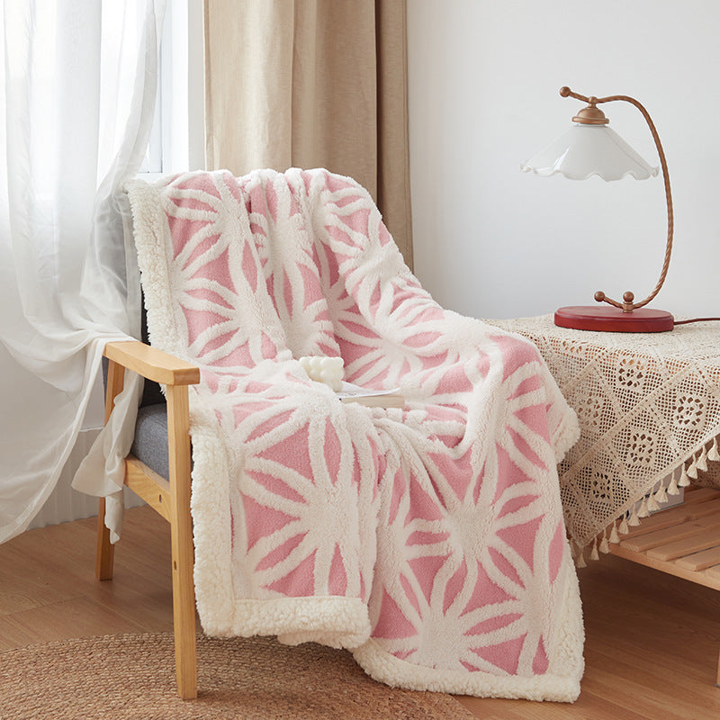 Homorahub Double Layer Thickened Jacquard Cashmere Blanket