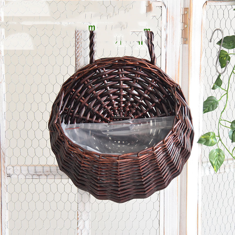 Homorahub Woven Spider Plant Wall Hanging Basket