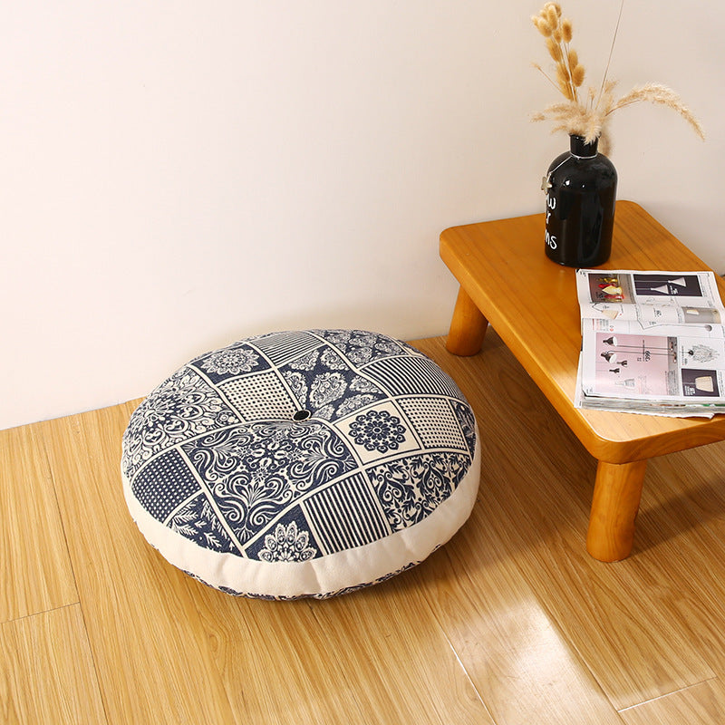 Homorahub Cotton And Hemp Thickened Round Cushion