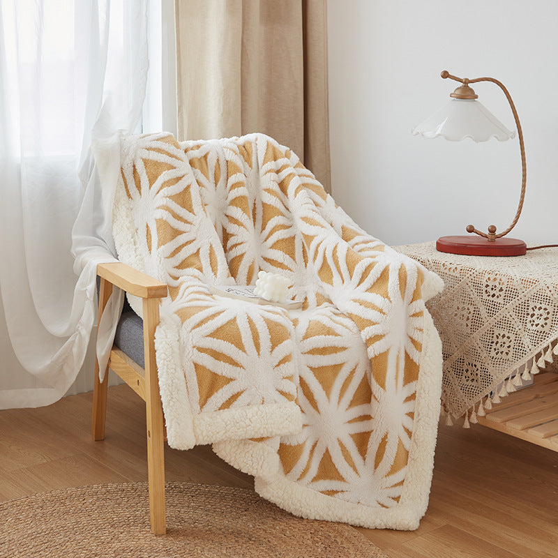 Homorahub Double Layer Thickened Jacquard Cashmere Blanket