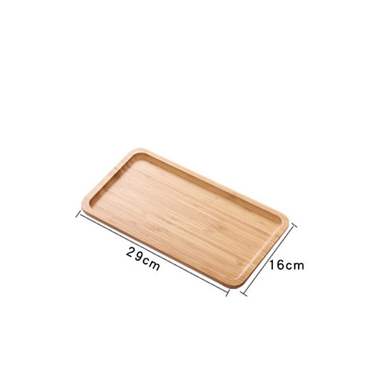 Homorahub Wooden Pastry Bread Plate Breakfast Fruit Wooden Plate